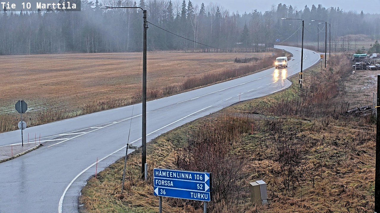 Weather Camera Image Väg 10 S:t Mårtens, Marttila, Varsinais-Suomi