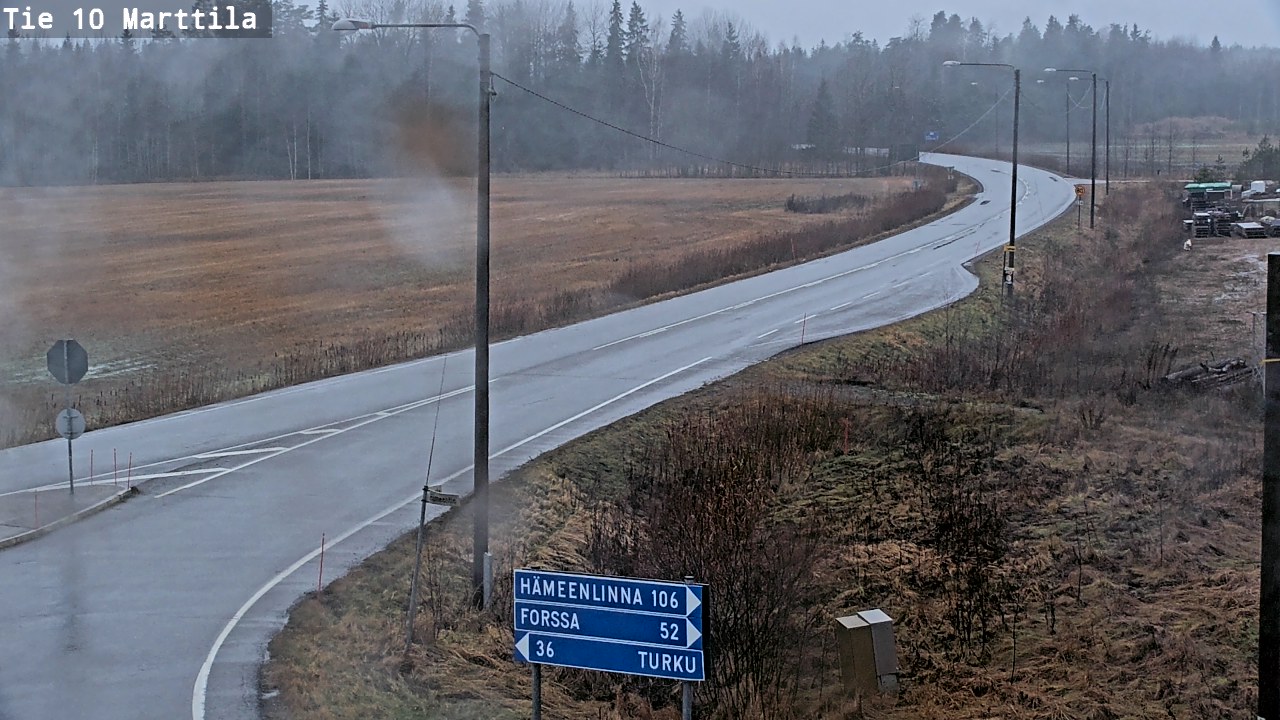 Weather Camera Image Väg 10 S:t Mårtens, Marttila, Varsinais-Suomi