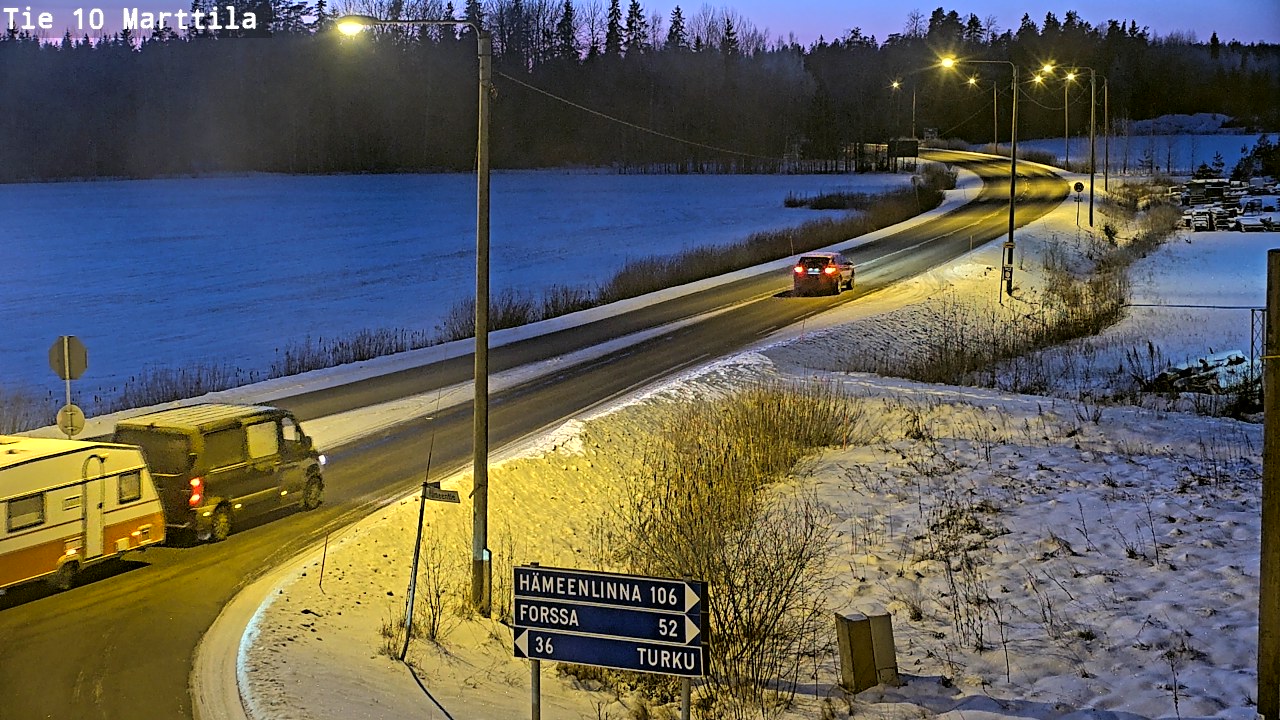 Weather Camera Image Väg 10 S:t Mårtens, Marttila, Varsinais-Suomi