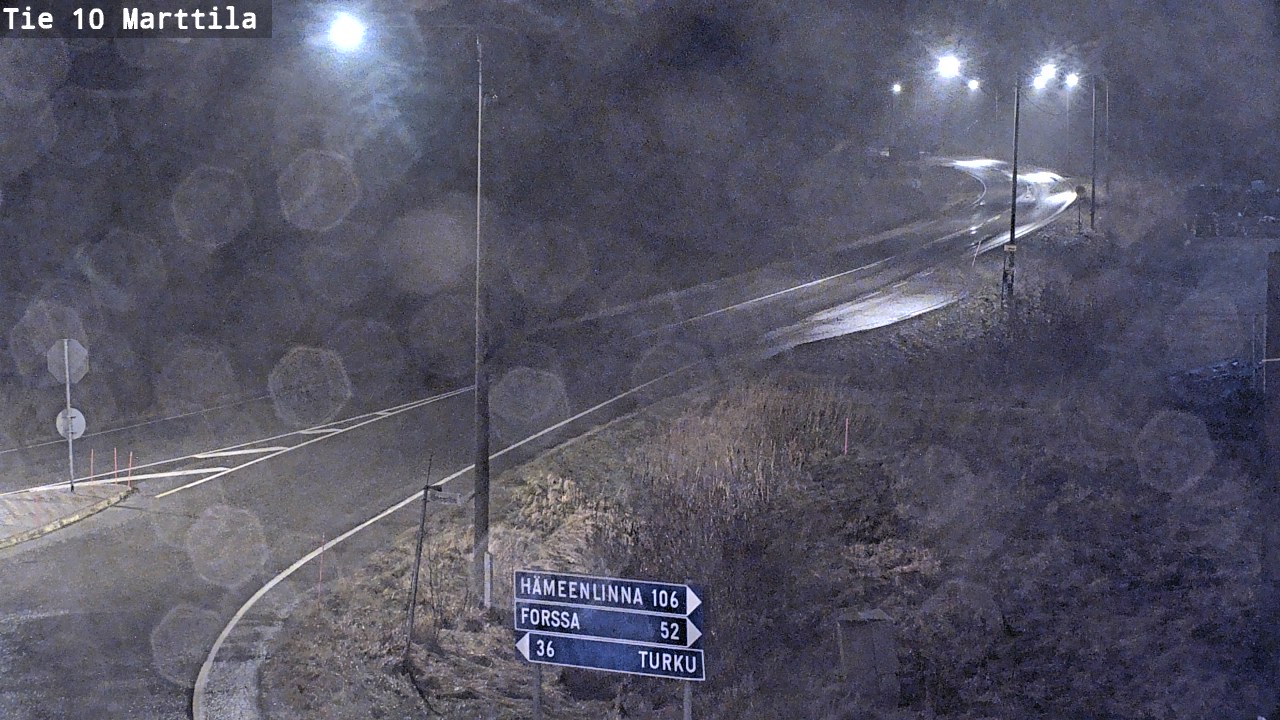 Weather Camera Image Väg 10 S:t Mårtens, Marttila, Varsinais-Suomi