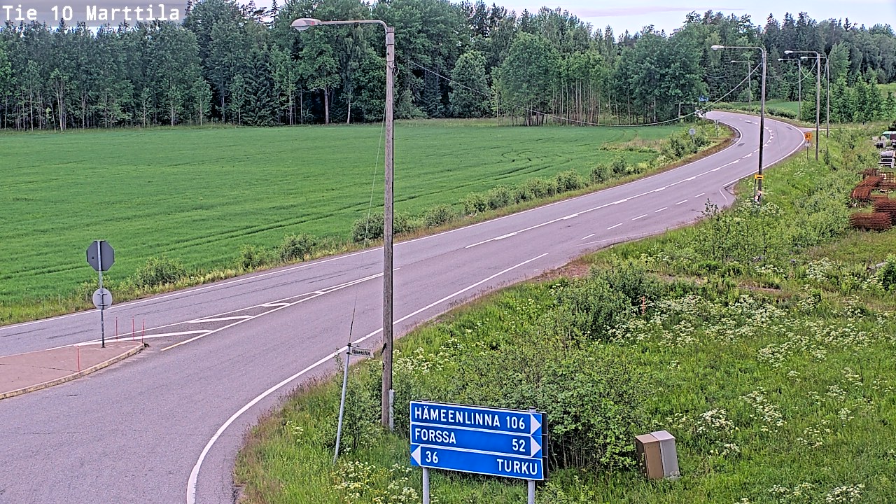 Weather Camera Image Väg 10 S:t Mårtens, Marttila, Varsinais-Suomi