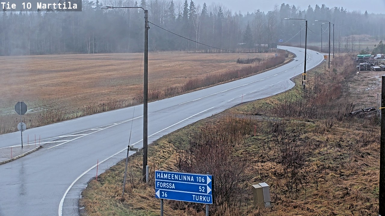 Weather Camera Image Väg 10 S:t Mårtens, Marttila, Varsinais-Suomi