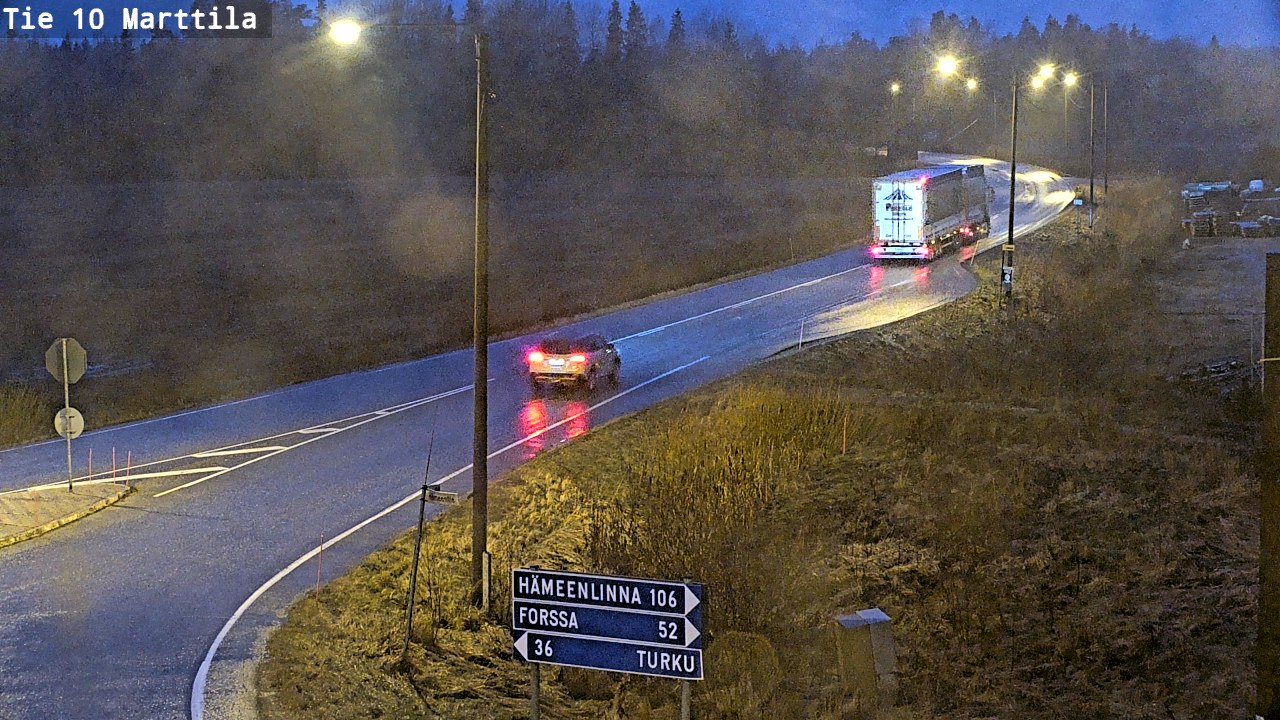 Weather Camera Image Väg 10 S:t Mårtens, Marttila, Varsinais-Suomi