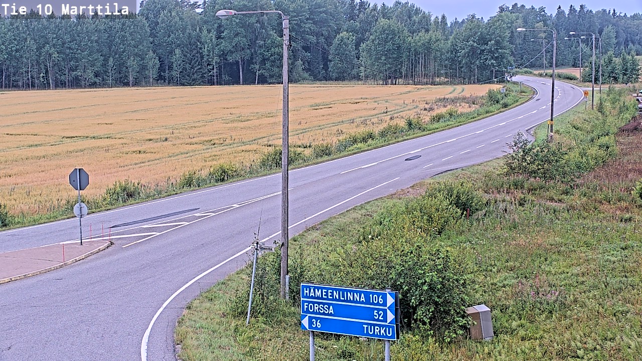 Weather Camera Image Väg 10 S:t Mårtens, Marttila, Varsinais-Suomi