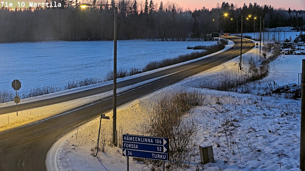 Weather Camera Image Väg 10 S:t Mårtens, Marttila, Varsinais-Suomi