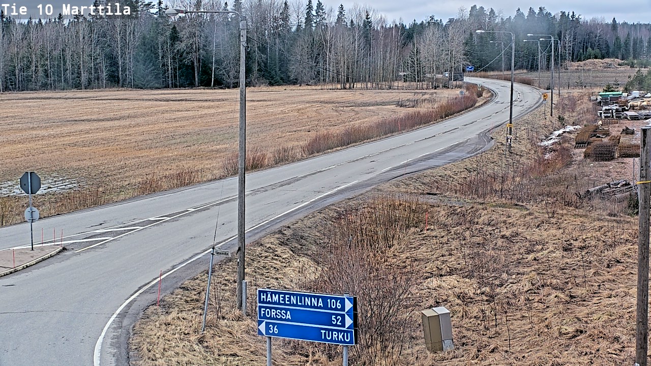 Weather Camera Image Väg 10 S:t Mårtens, Marttila, Varsinais-Suomi