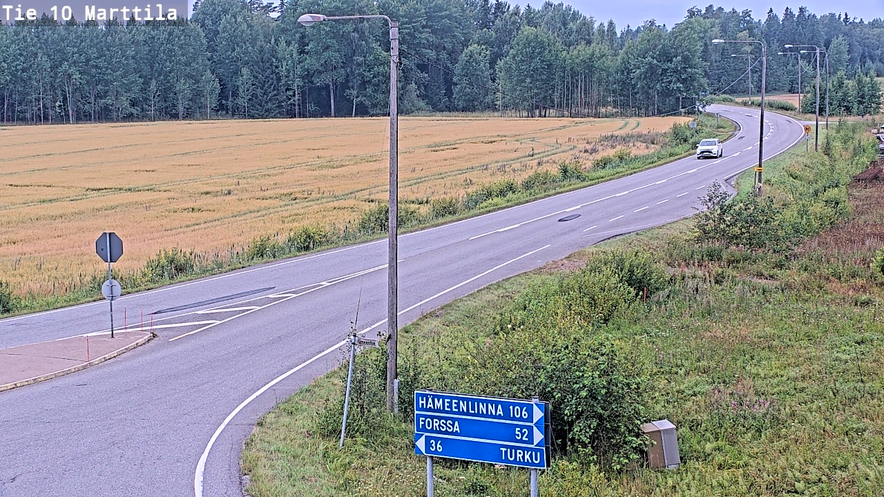 Weather Camera Image Väg 10 S:t Mårtens, Marttila, Varsinais-Suomi
