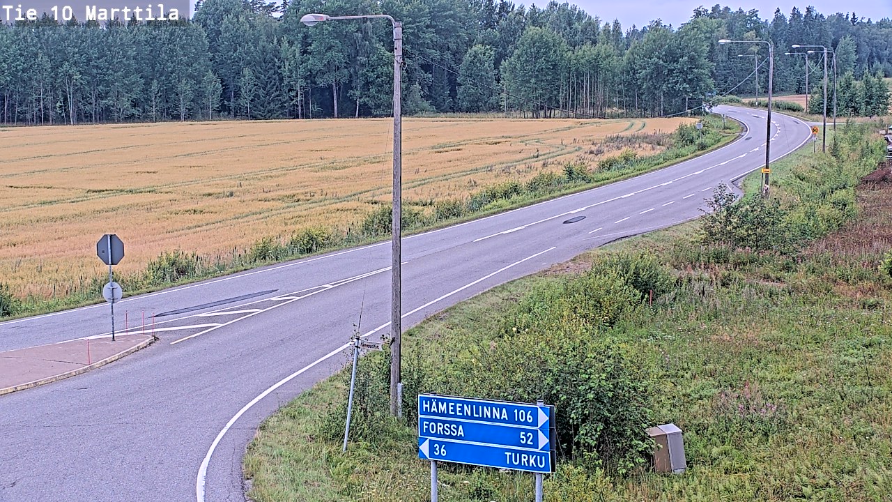 Weather Camera Image Väg 10 S:t Mårtens, Marttila, Varsinais-Suomi