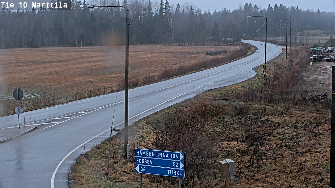 Weather Camera Image Väg 10 S:t Mårtens, Marttila, Varsinais-Suomi