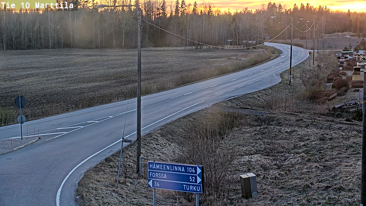 Weather Camera Image Väg 10 S:t Mårtens, Marttila, Varsinais-Suomi