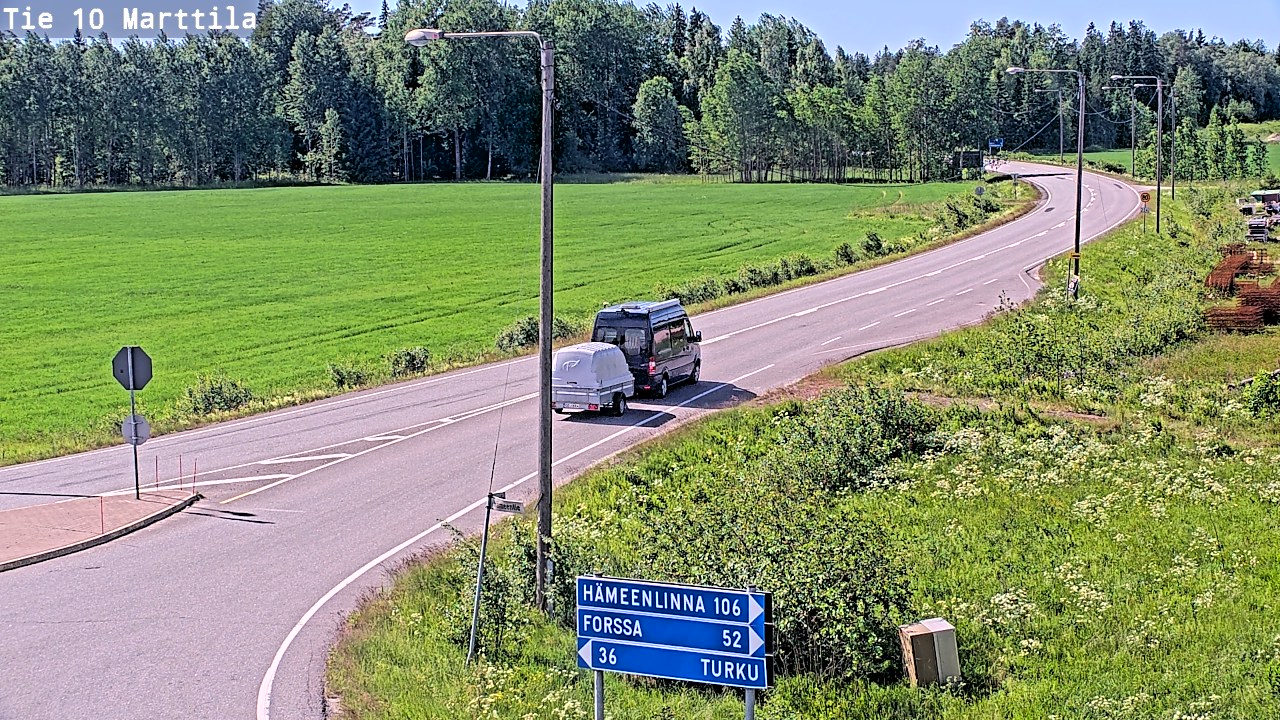 Weather Camera Image Väg 10 S:t Mårtens, Marttila, Varsinais-Suomi