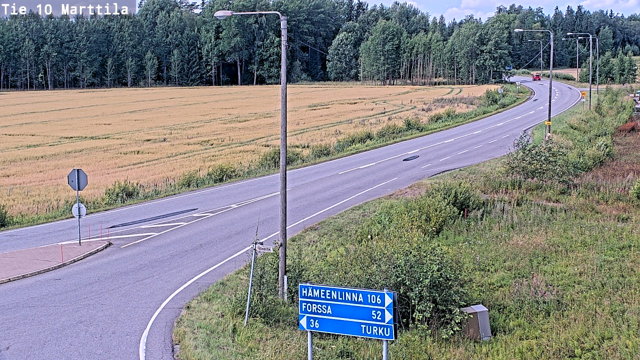 Weather Camera Image Väg 10 S:t Mårtens, Marttila, Varsinais-Suomi