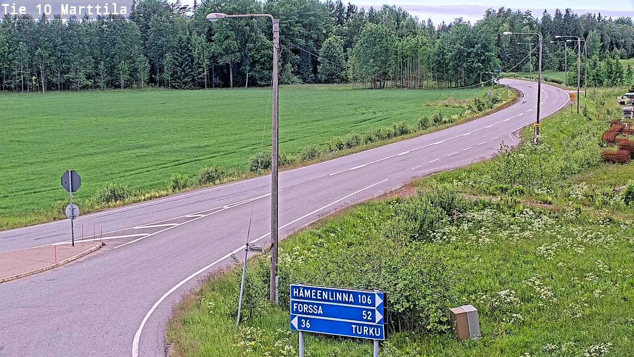 Weather Camera Image Väg 10 S:t Mårtens, Marttila, Varsinais-Suomi