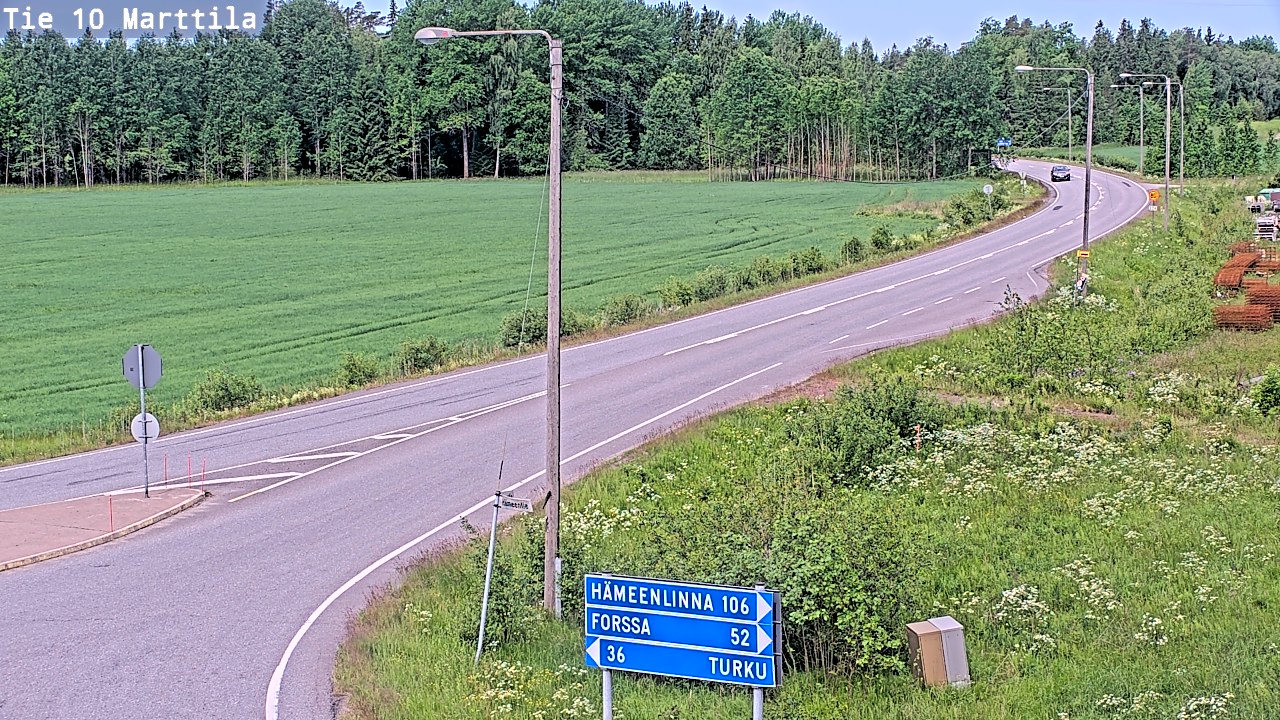 Weather Camera Image Väg 10 S:t Mårtens, Marttila, Varsinais-Suomi