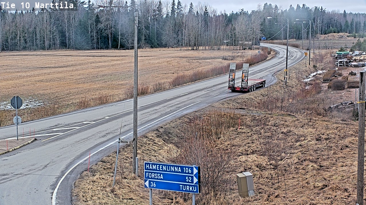 Weather Camera Image Väg 10 S:t Mårtens, Marttila, Varsinais-Suomi