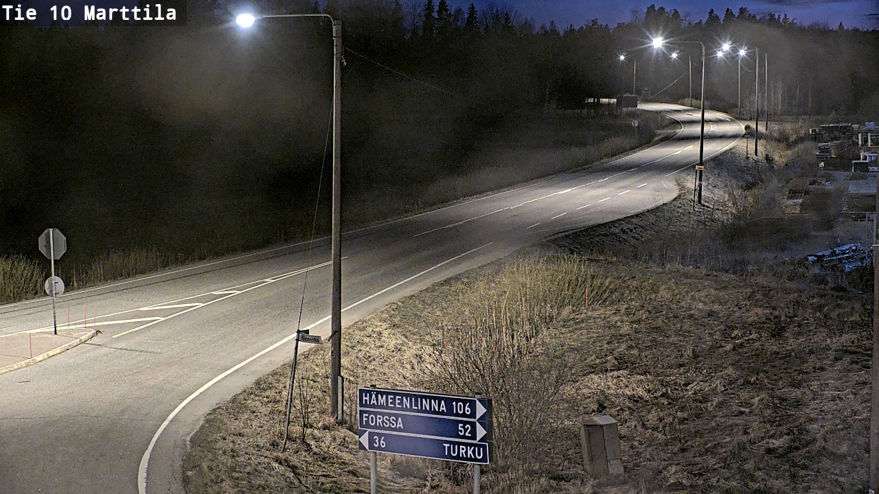 Weather Camera Image Väg 10 S:t Mårtens, Marttila, Varsinais-Suomi