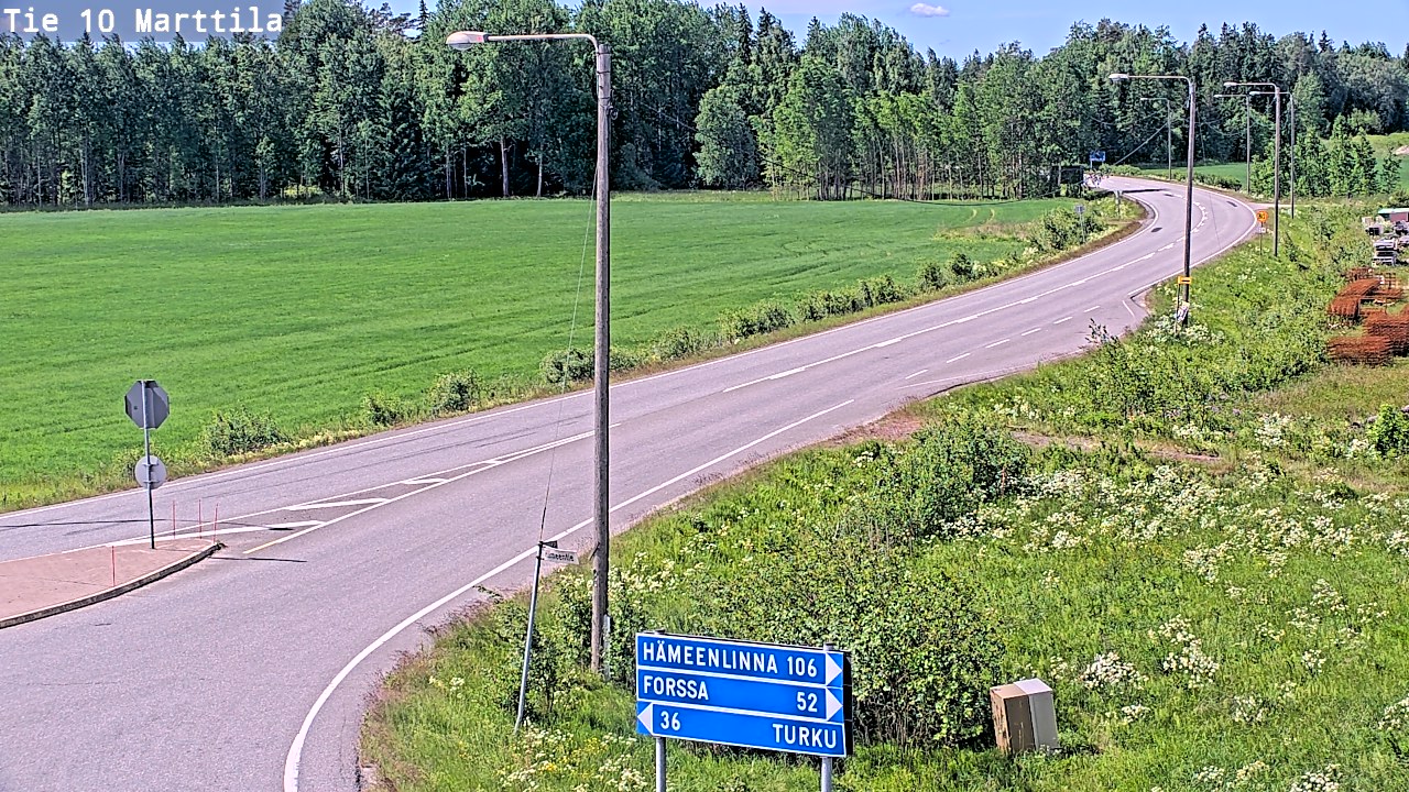 Weather Camera Image Väg 10 S:t Mårtens, Marttila, Varsinais-Suomi
