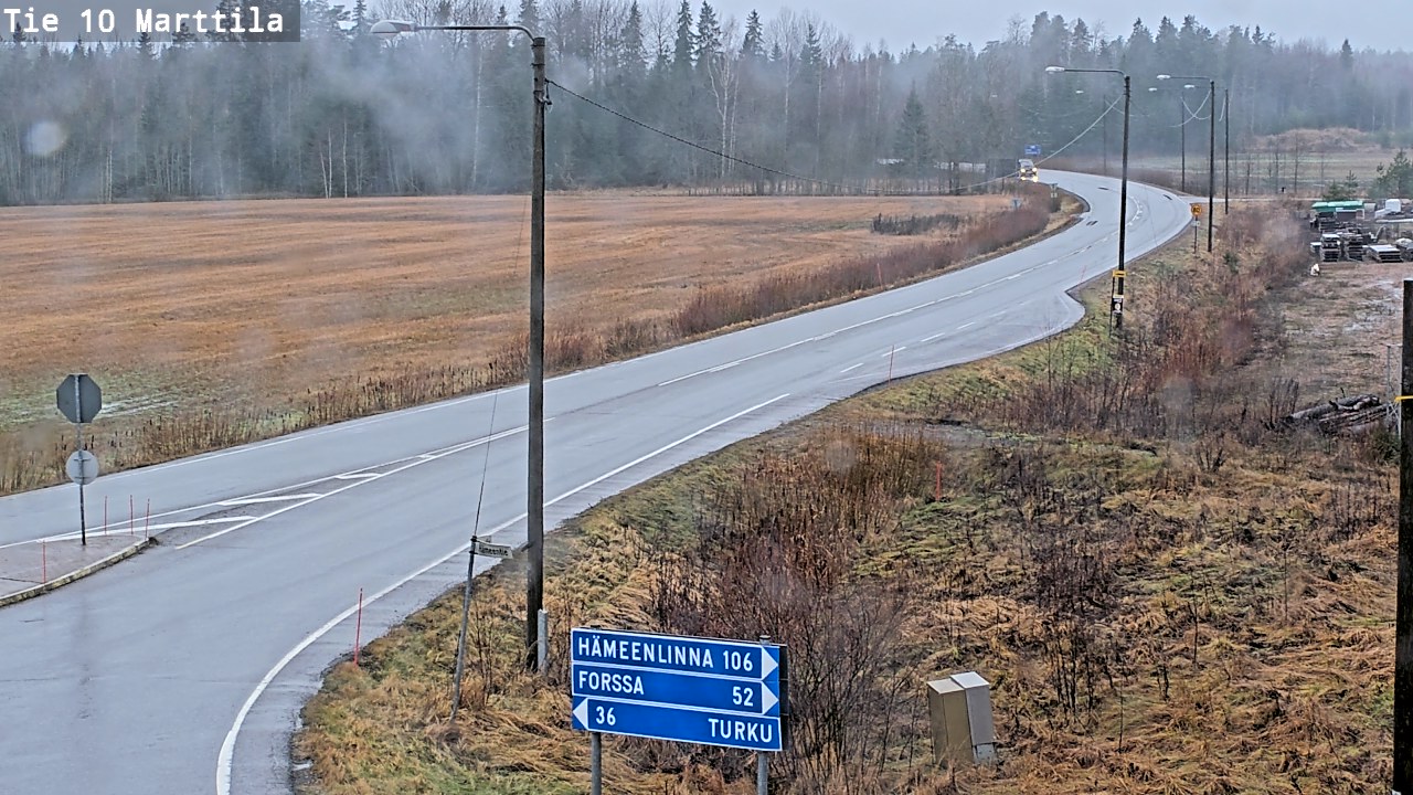 Weather Camera Image Väg 10 S:t Mårtens, Marttila, Varsinais-Suomi