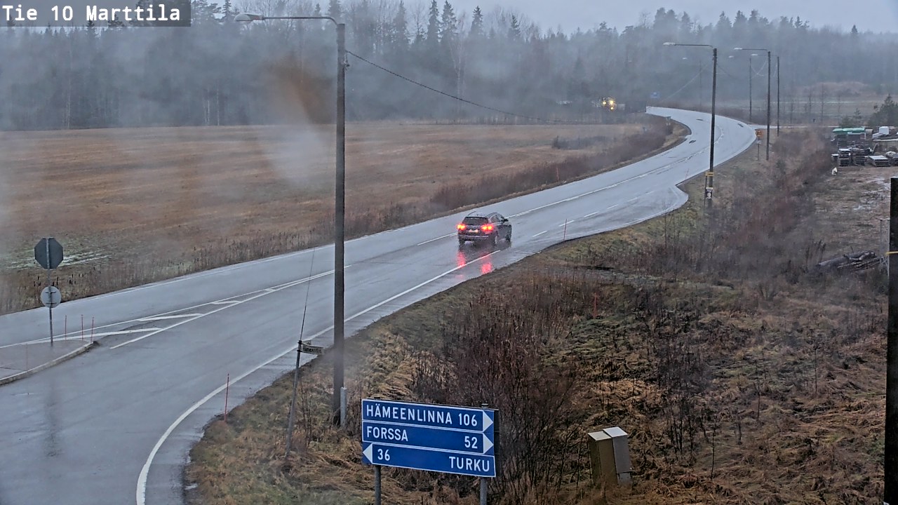 Weather Camera Image Väg 10 S:t Mårtens, Marttila, Varsinais-Suomi