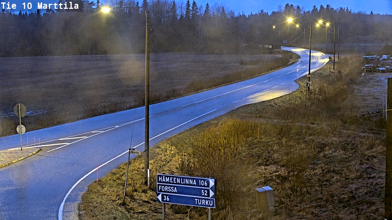 Weather Camera Image Väg 10 S:t Mårtens, Marttila, Varsinais-Suomi