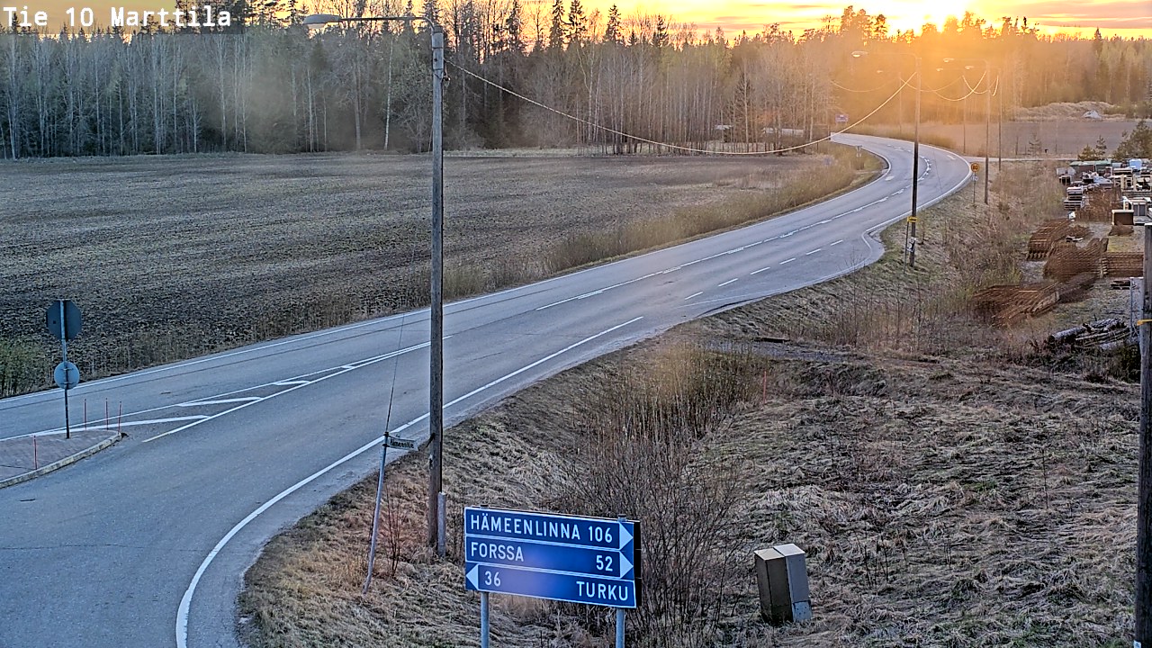Weather Camera Image Väg 10 S:t Mårtens, Marttila, Varsinais-Suomi