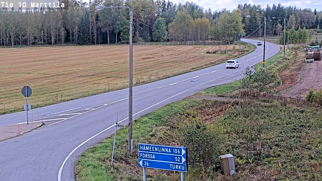 Weather Camera Image Road 10 Marttila, Marttila, Varsinais-Suomi
