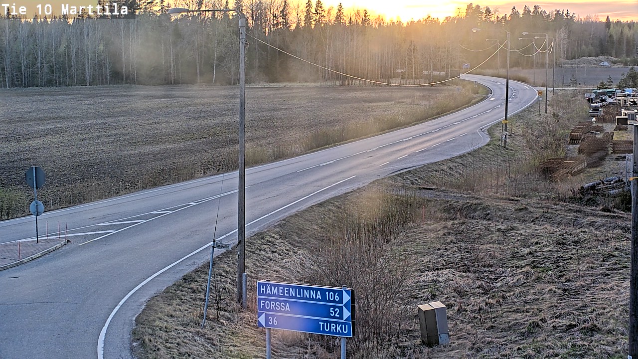 Weather Camera Image Väg 10 S:t Mårtens, Marttila, Varsinais-Suomi