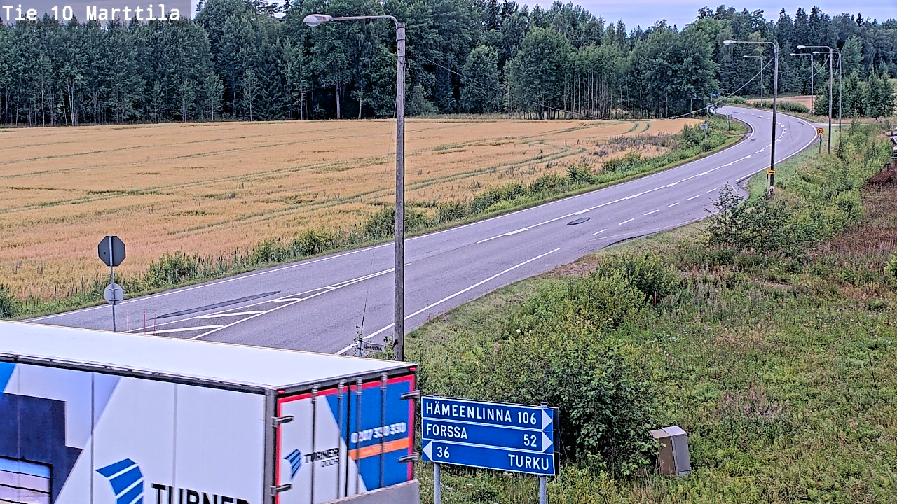 Weather Camera Image Väg 10 S:t Mårtens, Marttila, Varsinais-Suomi