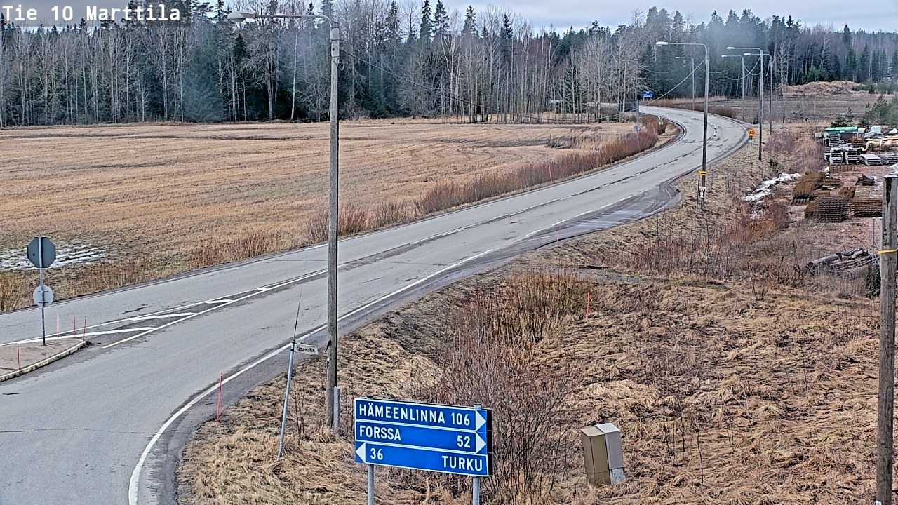 Weather Camera Image Väg 10 S:t Mårtens, Marttila, Varsinais-Suomi