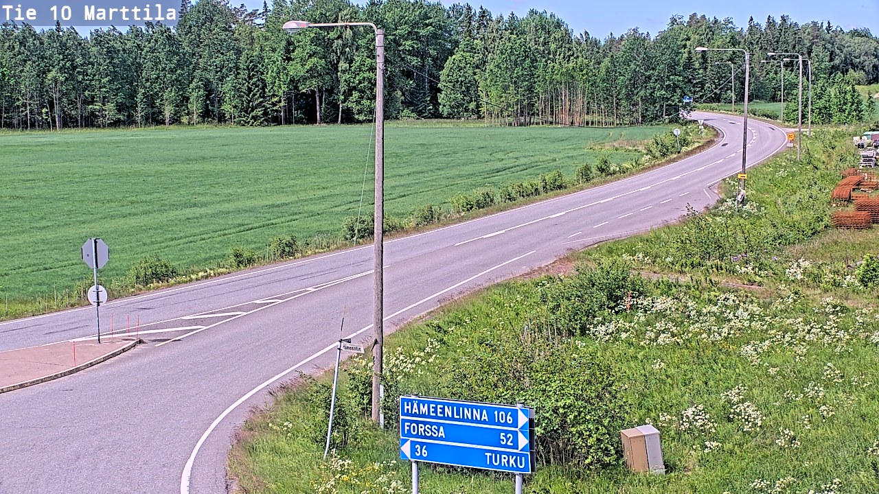 Weather Camera Image Väg 10 S:t Mårtens, Marttila, Varsinais-Suomi