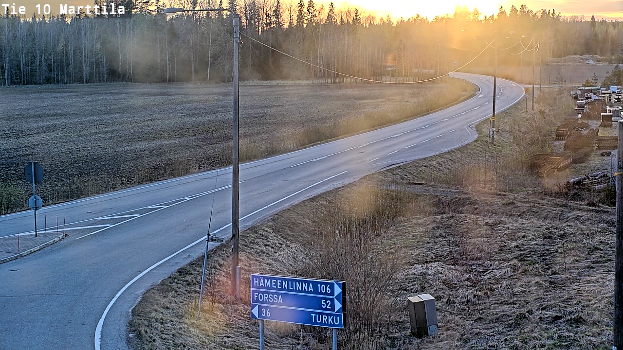 Weather Camera Image Väg 10 S:t Mårtens, Marttila, Varsinais-Suomi