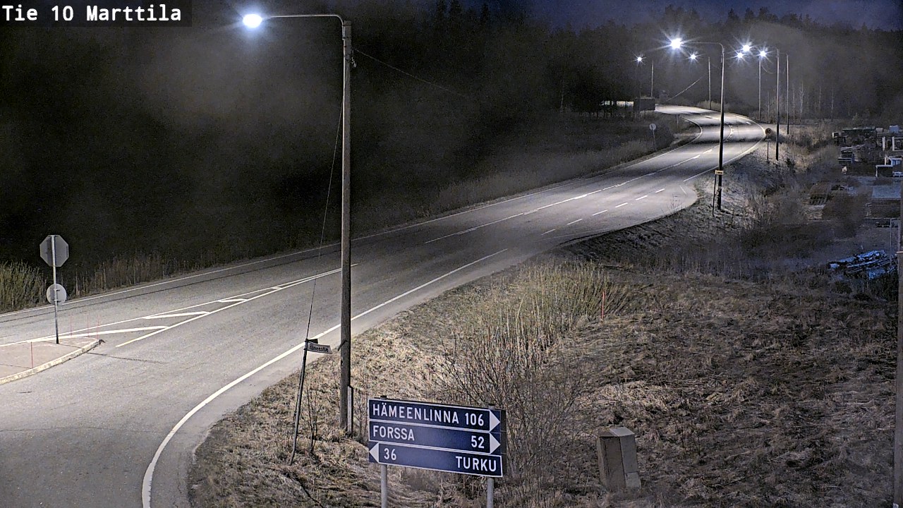 Weather Camera Image Väg 10 S:t Mårtens, Marttila, Varsinais-Suomi
