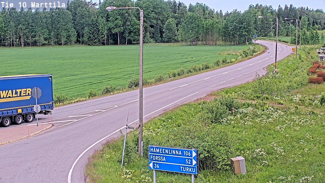 Weather Camera Image Väg 10 S:t Mårtens, Marttila, Varsinais-Suomi