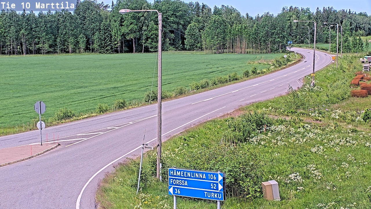 Weather Camera Image Väg 10 S:t Mårtens, Marttila, Varsinais-Suomi