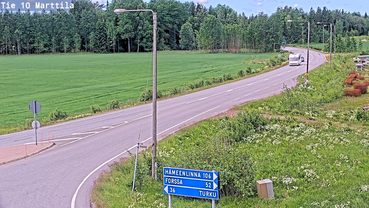 Weather Camera Image Väg 10 S:t Mårtens, Marttila, Varsinais-Suomi