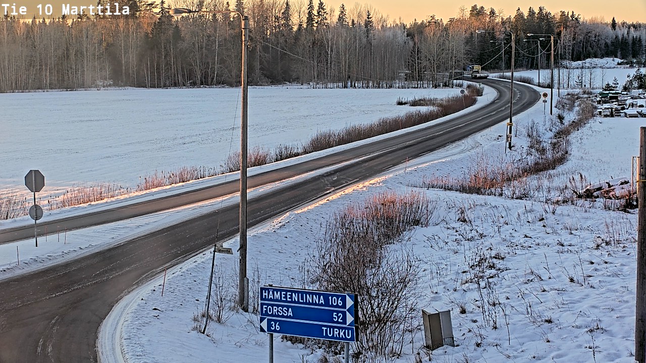 Weather Camera Image Väg 10 S:t Mårtens, Marttila, Varsinais-Suomi