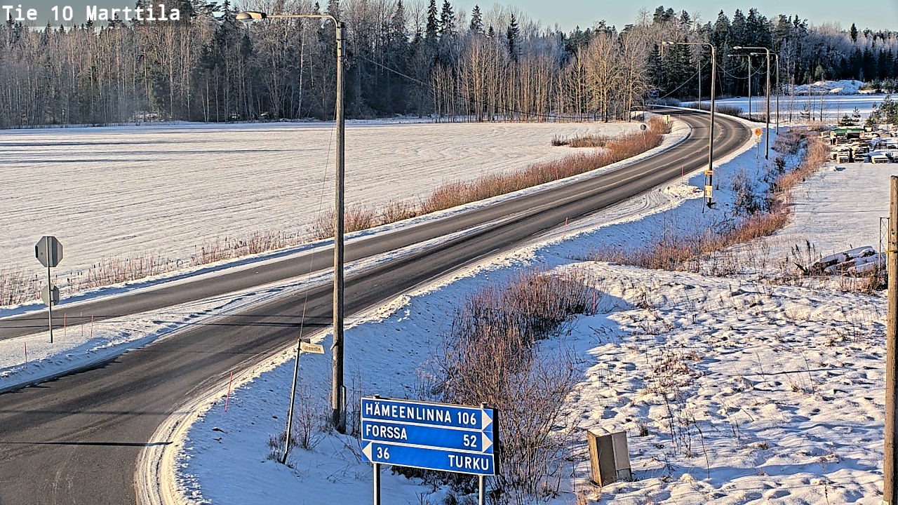 Weather Camera Image Väg 10 S:t Mårtens, Marttila, Varsinais-Suomi