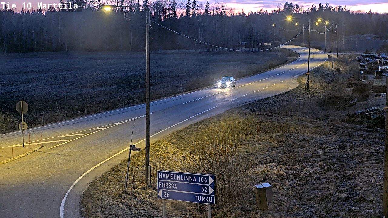 Weather Camera Image Väg 10 S:t Mårtens, Marttila, Varsinais-Suomi