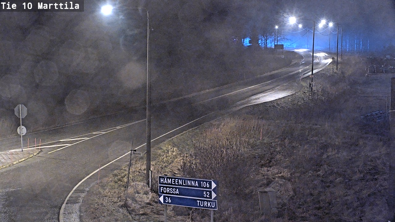 Weather Camera Image Väg 10 S:t Mårtens, Marttila, Varsinais-Suomi