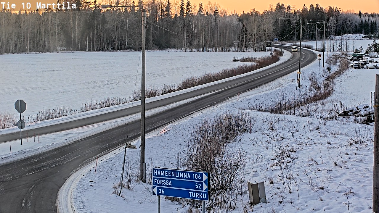 Weather Camera Image Väg 10 S:t Mårtens, Marttila, Varsinais-Suomi