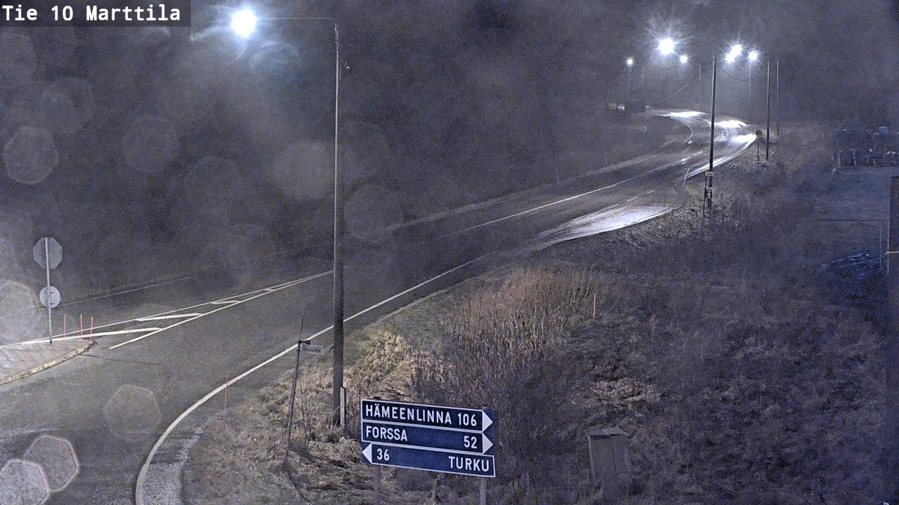 Weather Camera Image Väg 10 S:t Mårtens, Marttila, Varsinais-Suomi