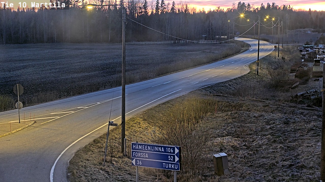 Weather Camera Image Väg 10 S:t Mårtens, Marttila, Varsinais-Suomi