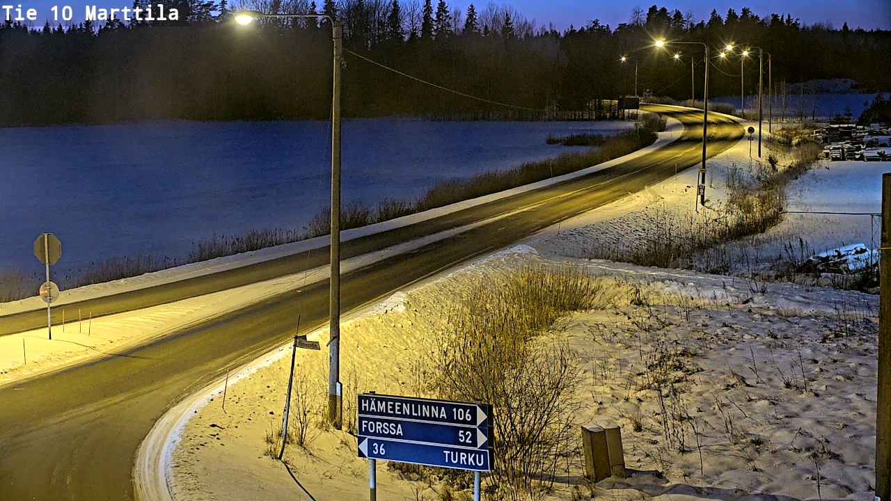 Weather Camera Image Väg 10 S:t Mårtens, Marttila, Varsinais-Suomi
