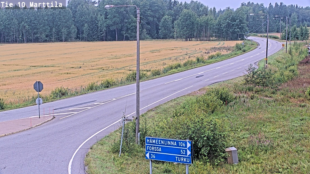 Weather Camera Image Väg 10 S:t Mårtens, Marttila, Varsinais-Suomi