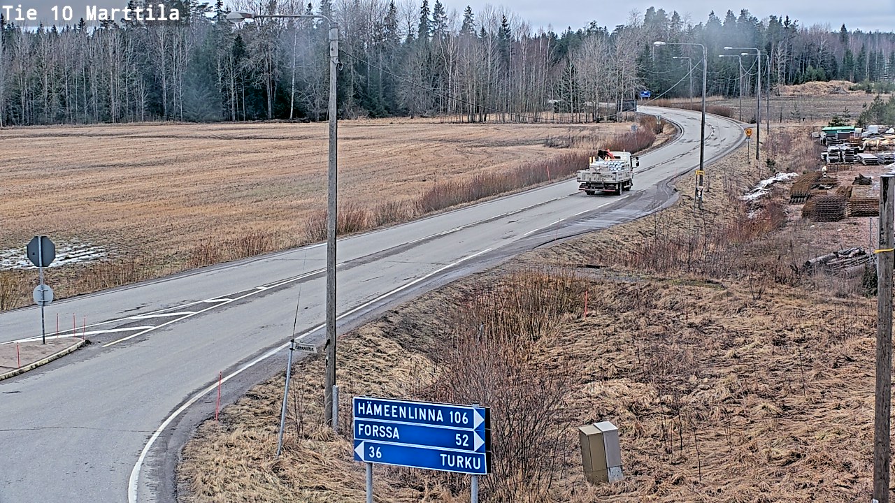 Weather Camera Image Väg 10 S:t Mårtens, Marttila, Varsinais-Suomi