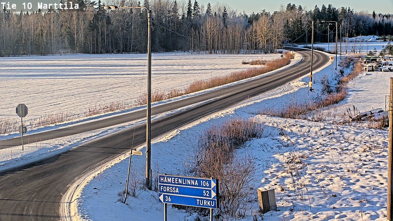 Weather Camera Image Väg 10 S:t Mårtens, Marttila, Varsinais-Suomi
