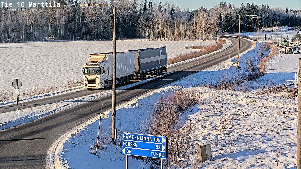 Weather Camera Image Road 10 Marttila, Marttila, Varsinais-Suomi