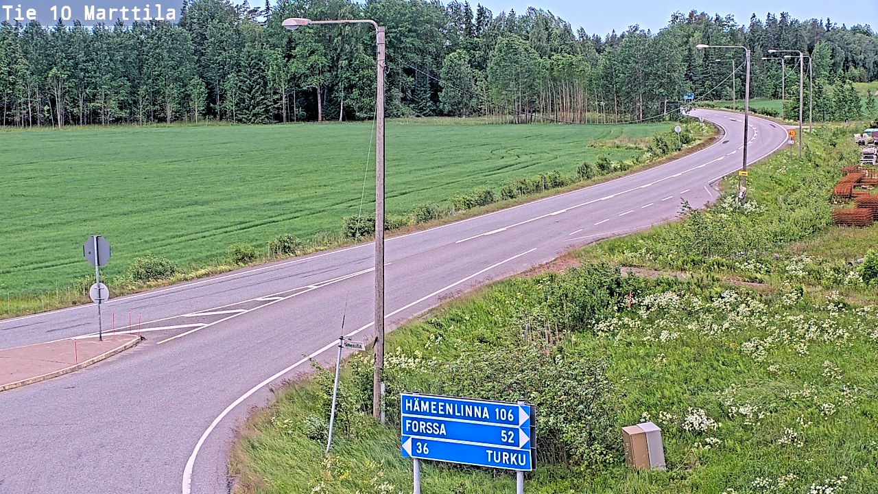 Weather Camera Image Väg 10 S:t Mårtens, Marttila, Varsinais-Suomi