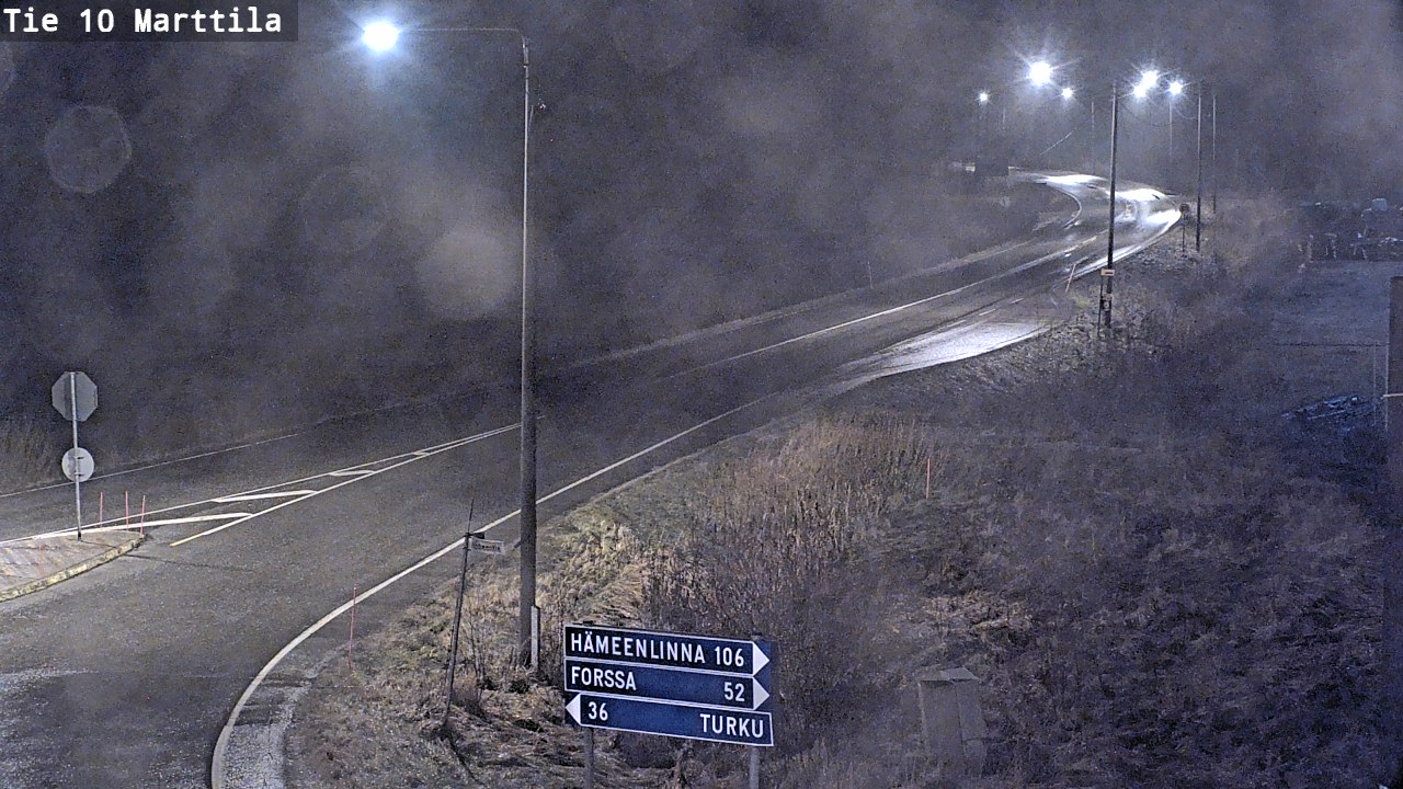 Weather Camera Image Väg 10 S:t Mårtens, Marttila, Varsinais-Suomi