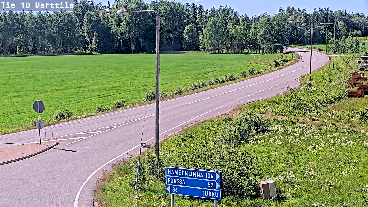 Weather Camera Image Väg 10 S:t Mårtens, Marttila, Varsinais-Suomi